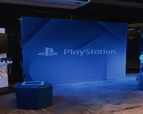Large console gaming exhibition and spectator area